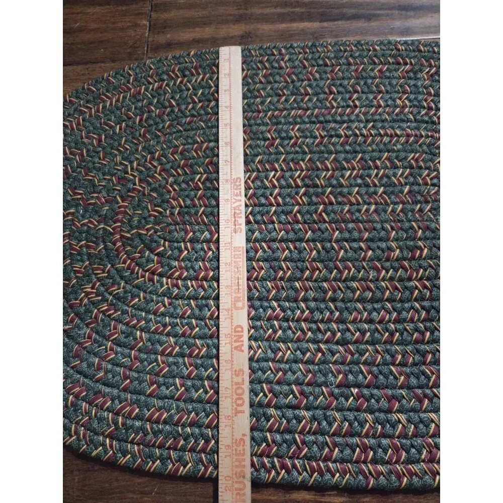 New‎ Vintage Longaberger Oval Rug-Braided Imperial Stripe 20x30